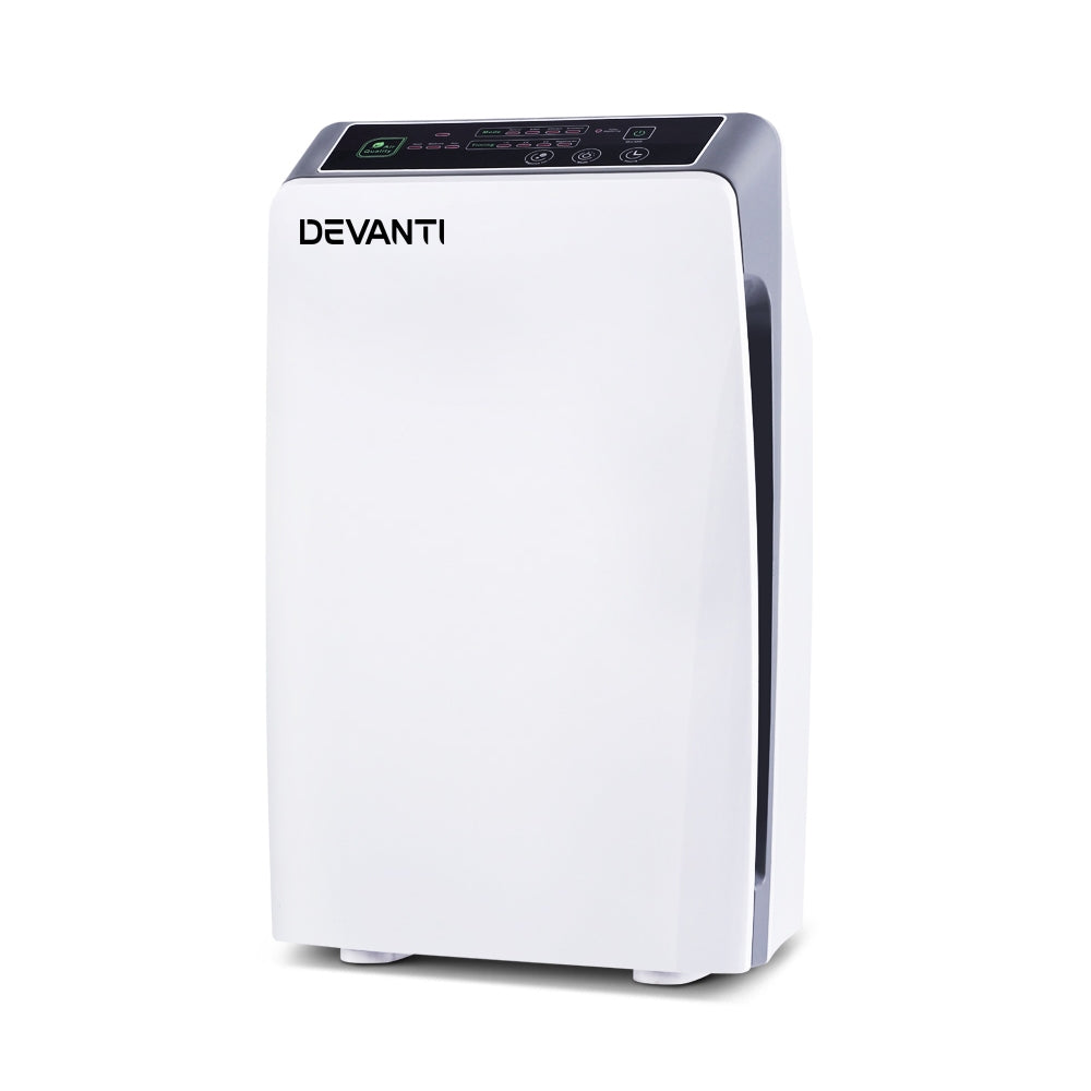 Devanti Air Purifier Cleaner Home Purifiers Odour Sensor HEPA Filter-0