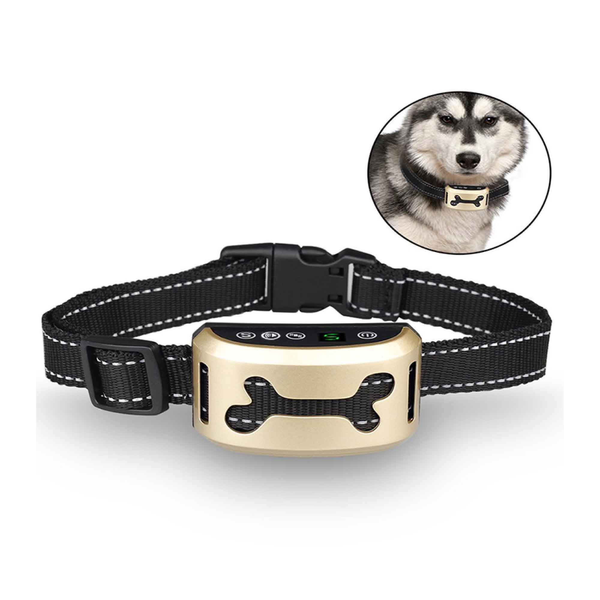 Dog Bark Collar - Sound and Vibration Automatic USB Rechargeable Training Device-1