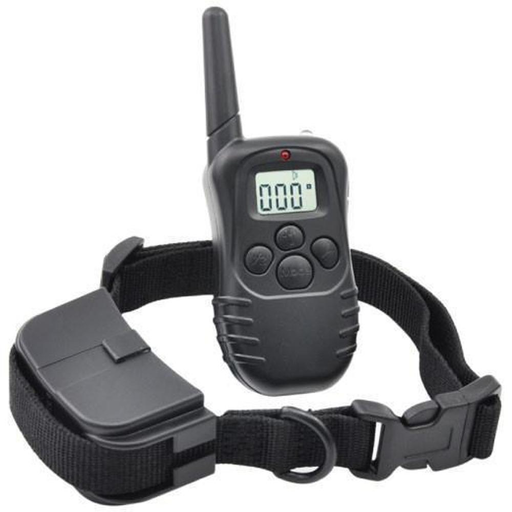 Dog Bark Collar - Vibration Sound Remote Control Rechargeable LCD Training Bulk-0