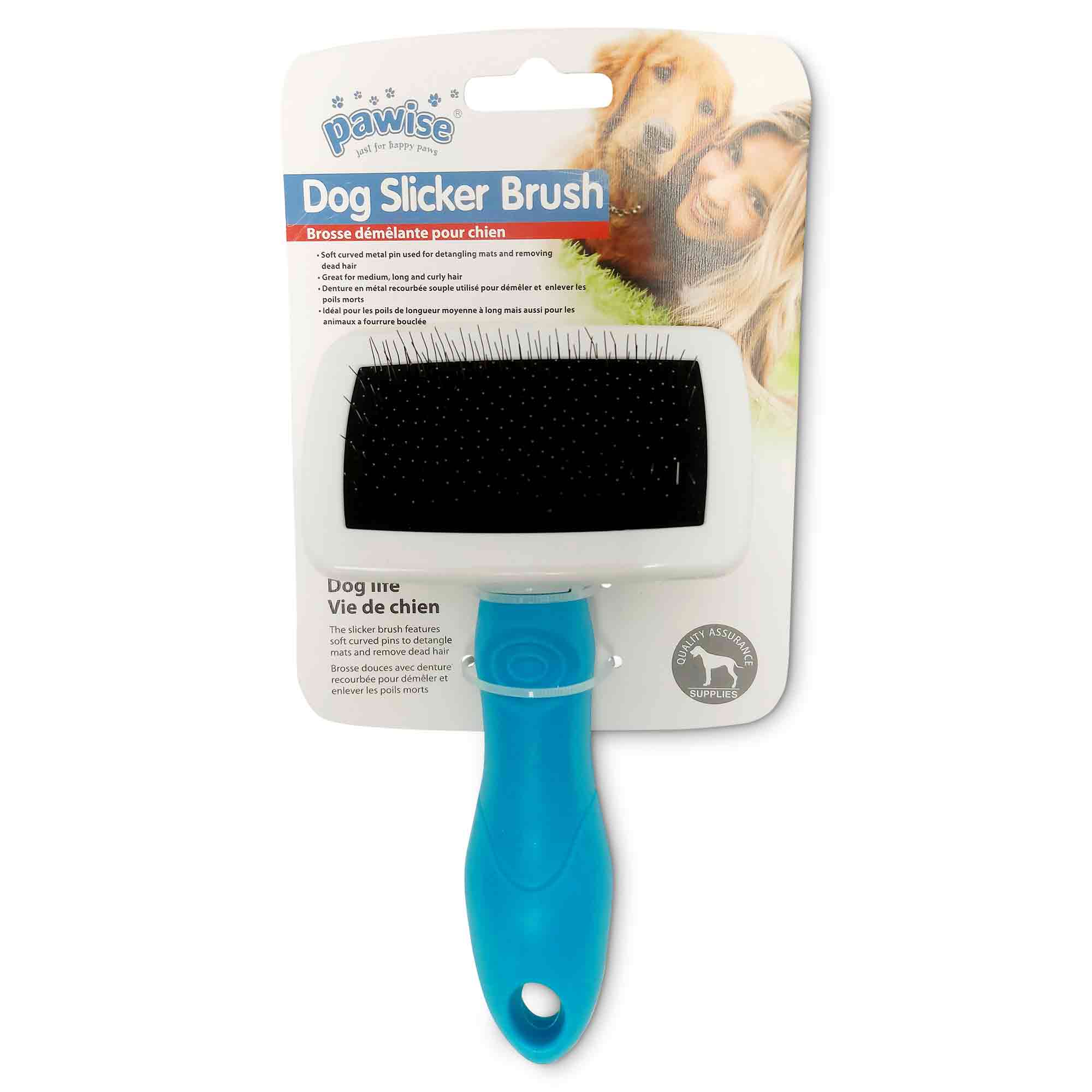 Dog Slicker Brush Small Cat Pet Undercoat Detangling Long Hair Grooming Pawise-3