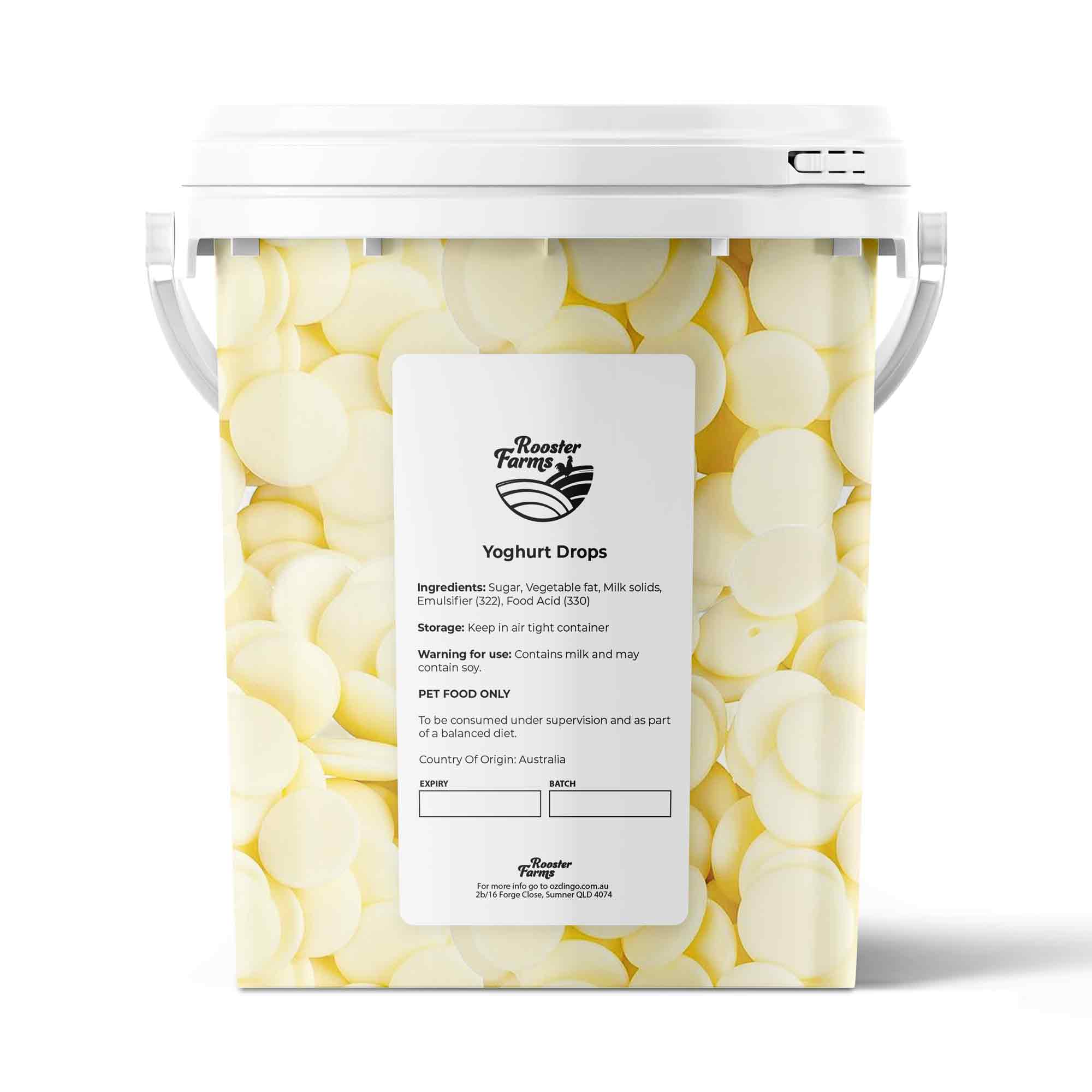 Dog Treat Yoghurt Drops Buckets - Natural Flavoured Australian Puppy Melts-1