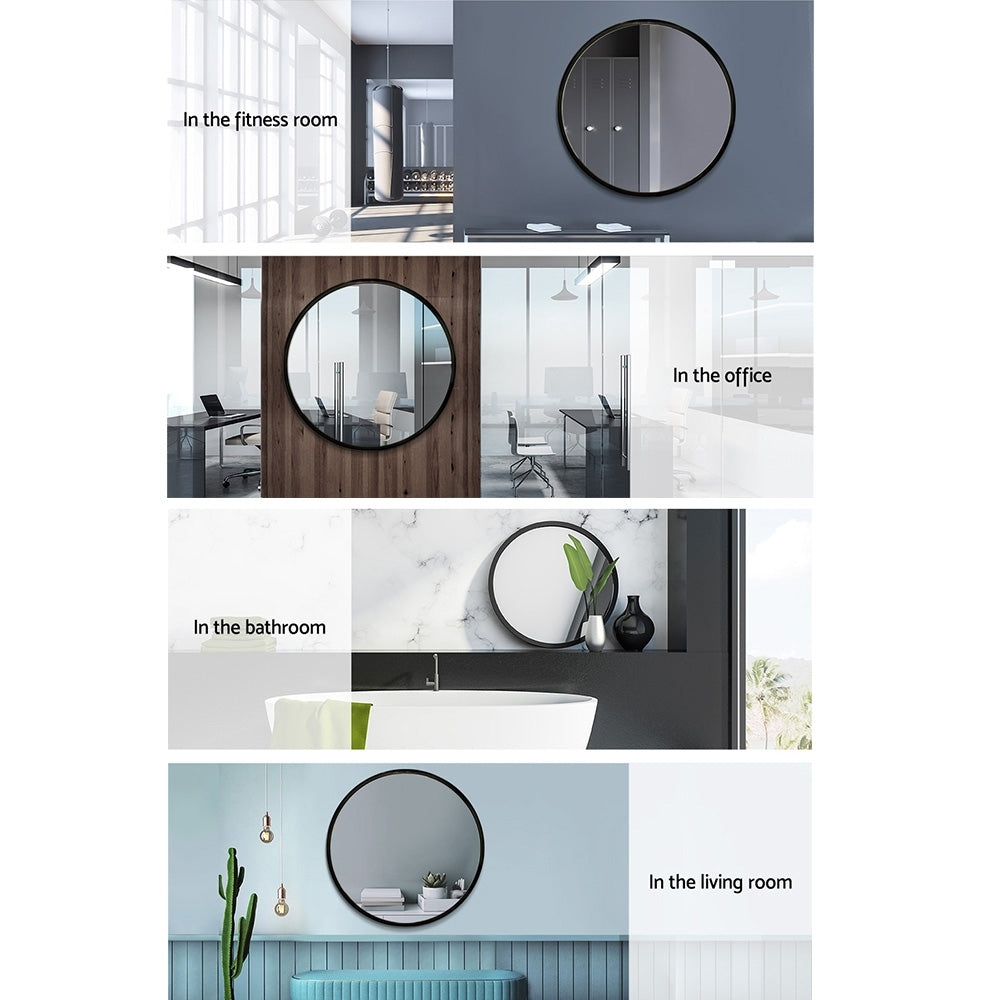 Embellir 70cm Round Wall Mirror Bathroom Makeup Mirror-5