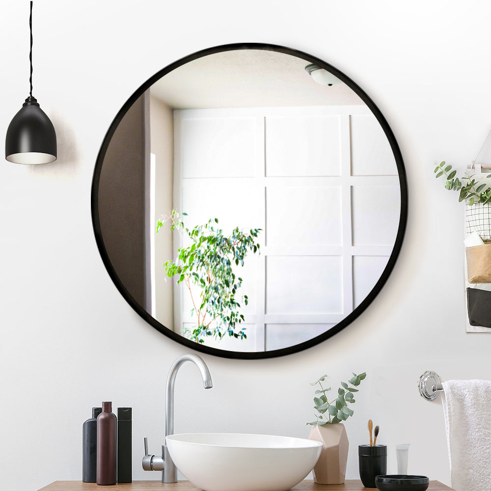 Embellir 80cm Wall Mirror Bathroom Round Makeup Mirror-6