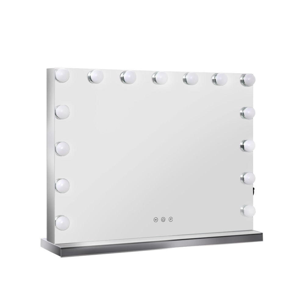 Embellir Hollywood Frameless Makeup Mirror With 15 LED Lighted Vanity Beauty 58cm x 46cm-0