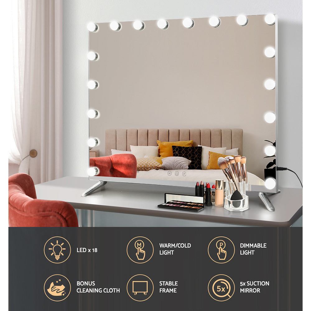 Embellir Makeup Mirror with Light LED Hollywood Mounted Wall Mirrors Cosmetic-4