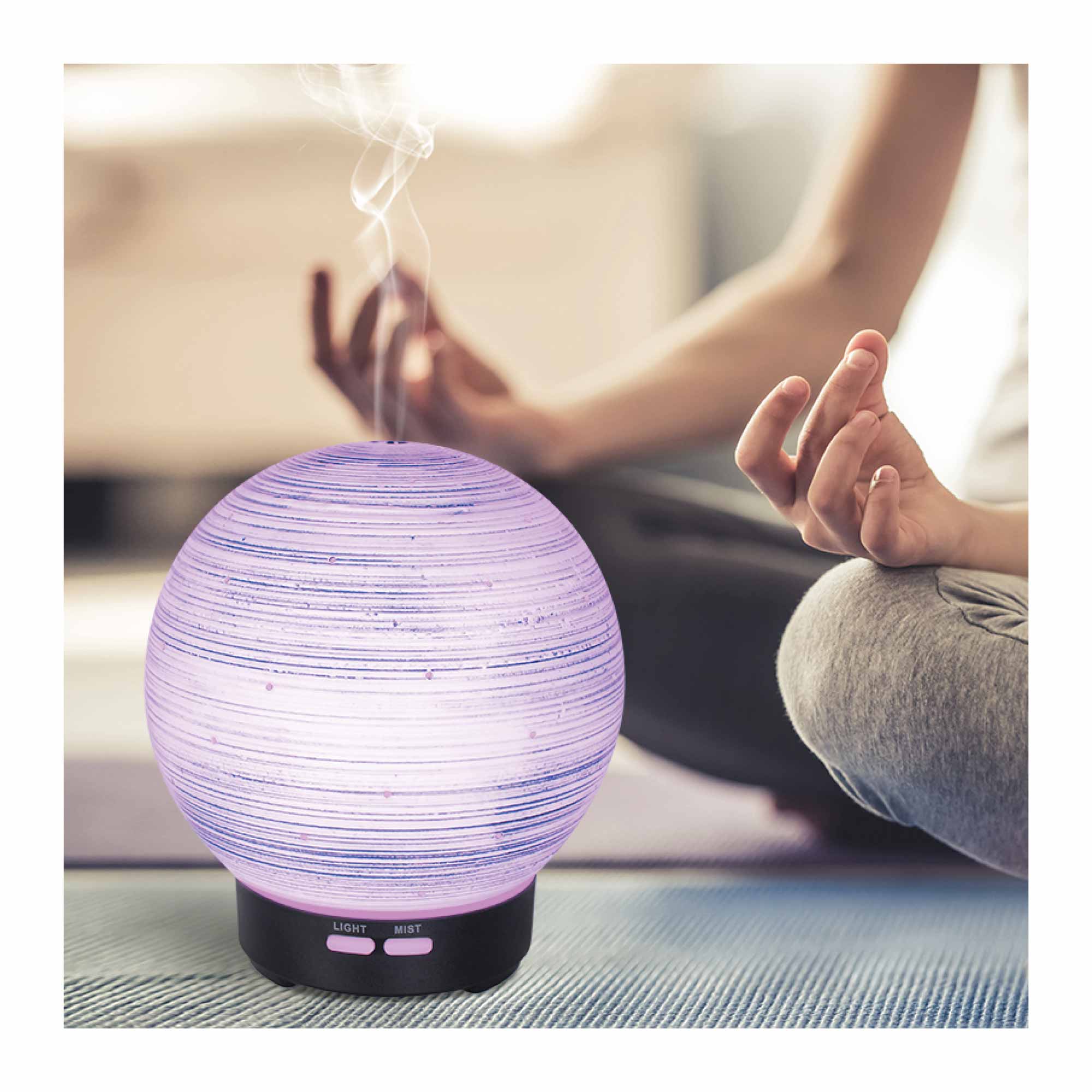 Essential Oil Aroma Diffuser - 100ml Ball Aromatherapy Ultrasonic Humidifier-2
