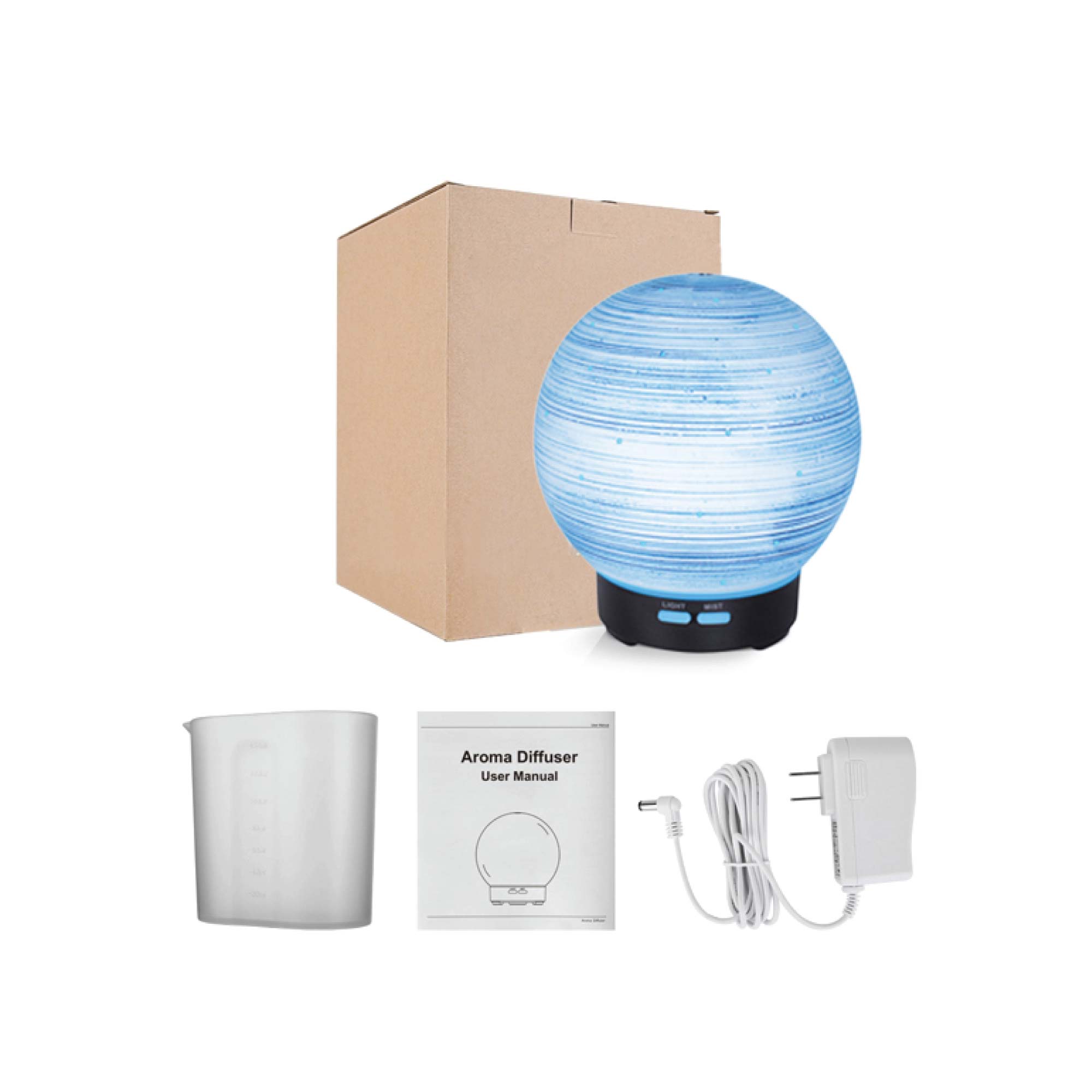 Essential Oil Aroma Diffuser - 100ml Ball Aromatherapy Ultrasonic Humidifier-7
