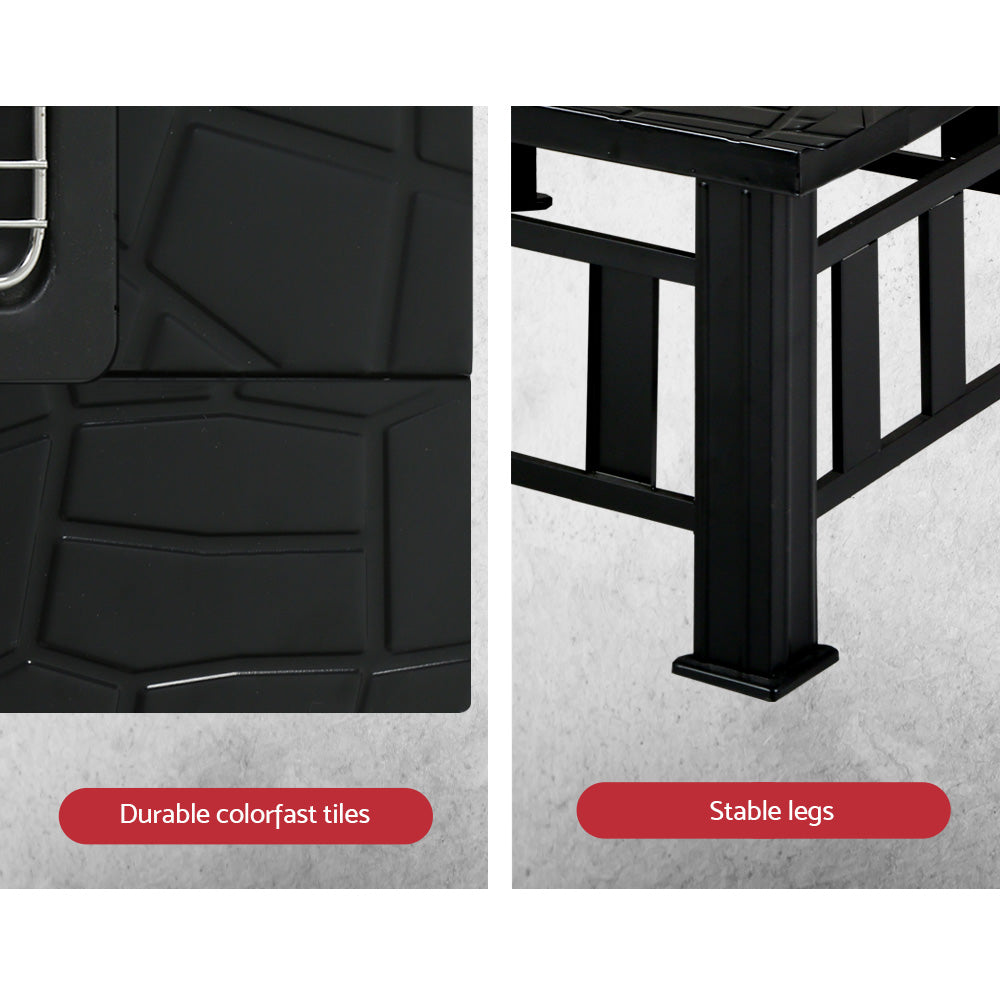 Fire Pit BBQ Table Grill Outdoor Garden Wood Burning Fireplace Stove-6