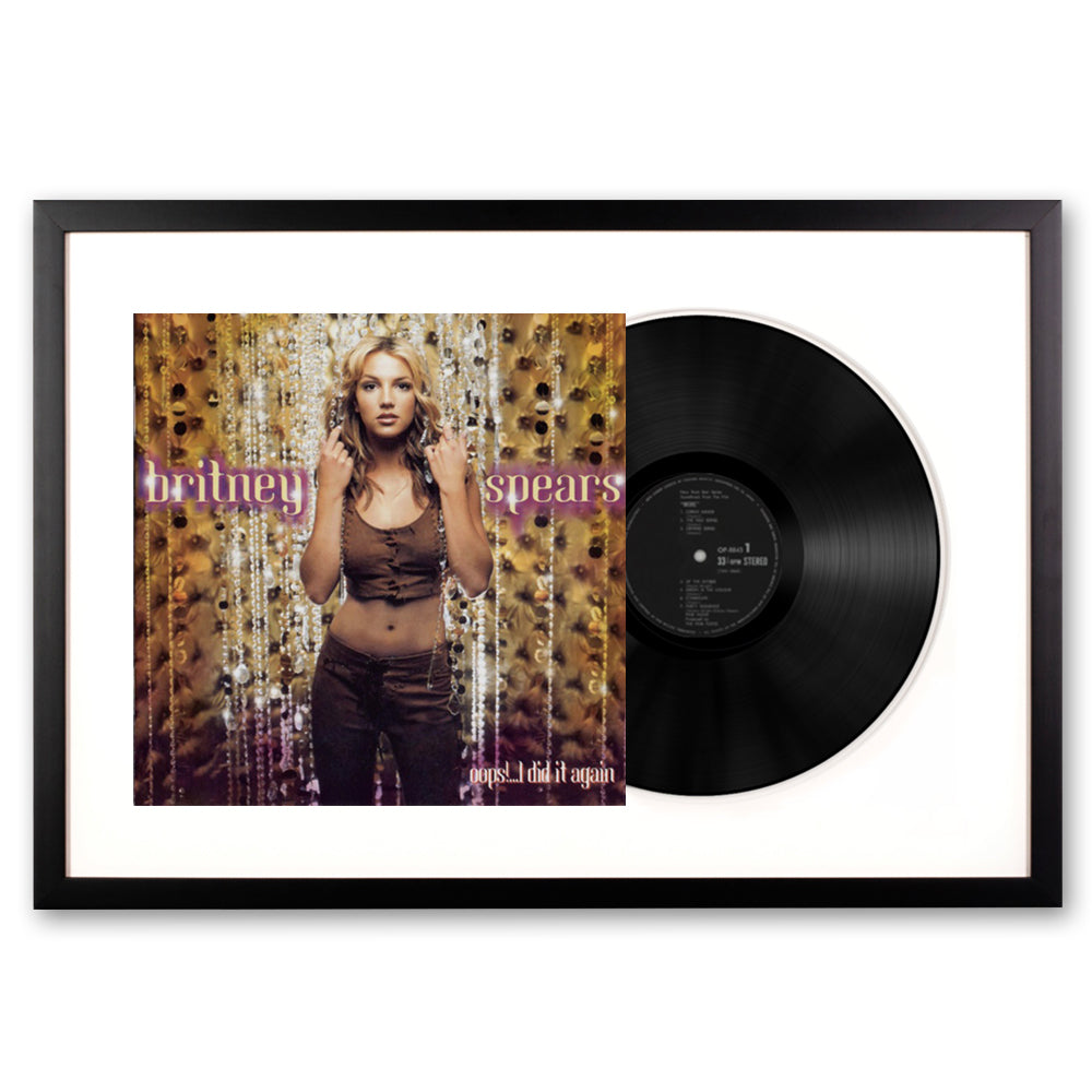 Framed Britney Spears Oops! I Did It Again Vinyl Album Art-0