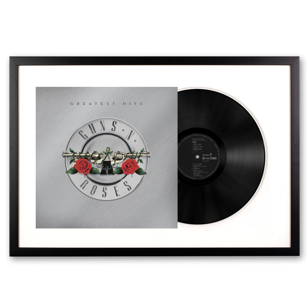 Framed Guns N Roses Greatest Hits - Double Vinyl Album Art-0