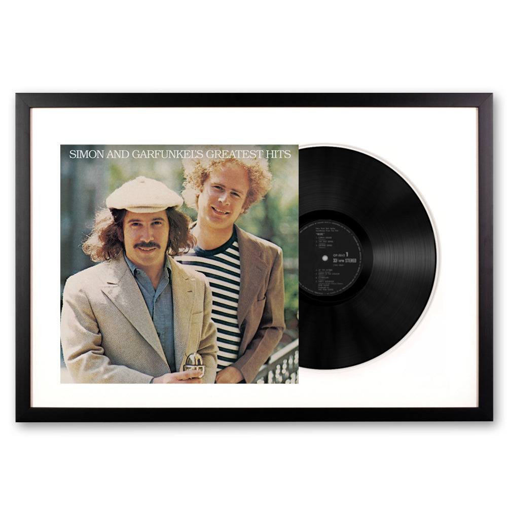 Framed Simon & Garfunkel Greatest Hits Vinyl Album Art-0