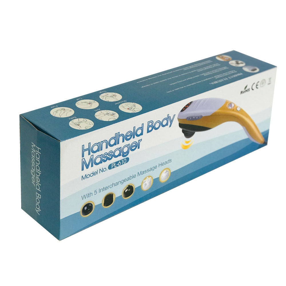 Full Body Handheld Massager - 6 Massage Heads Neck Shoulder Back Legs-1