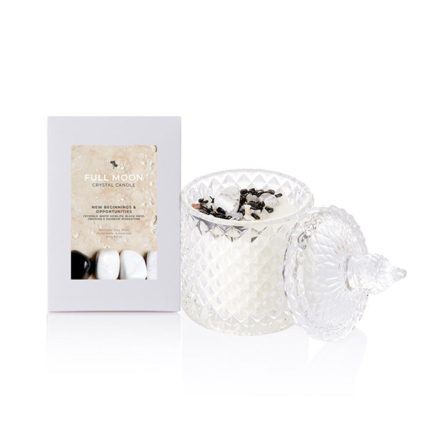Full Moon Crystal Candle - Medium-6