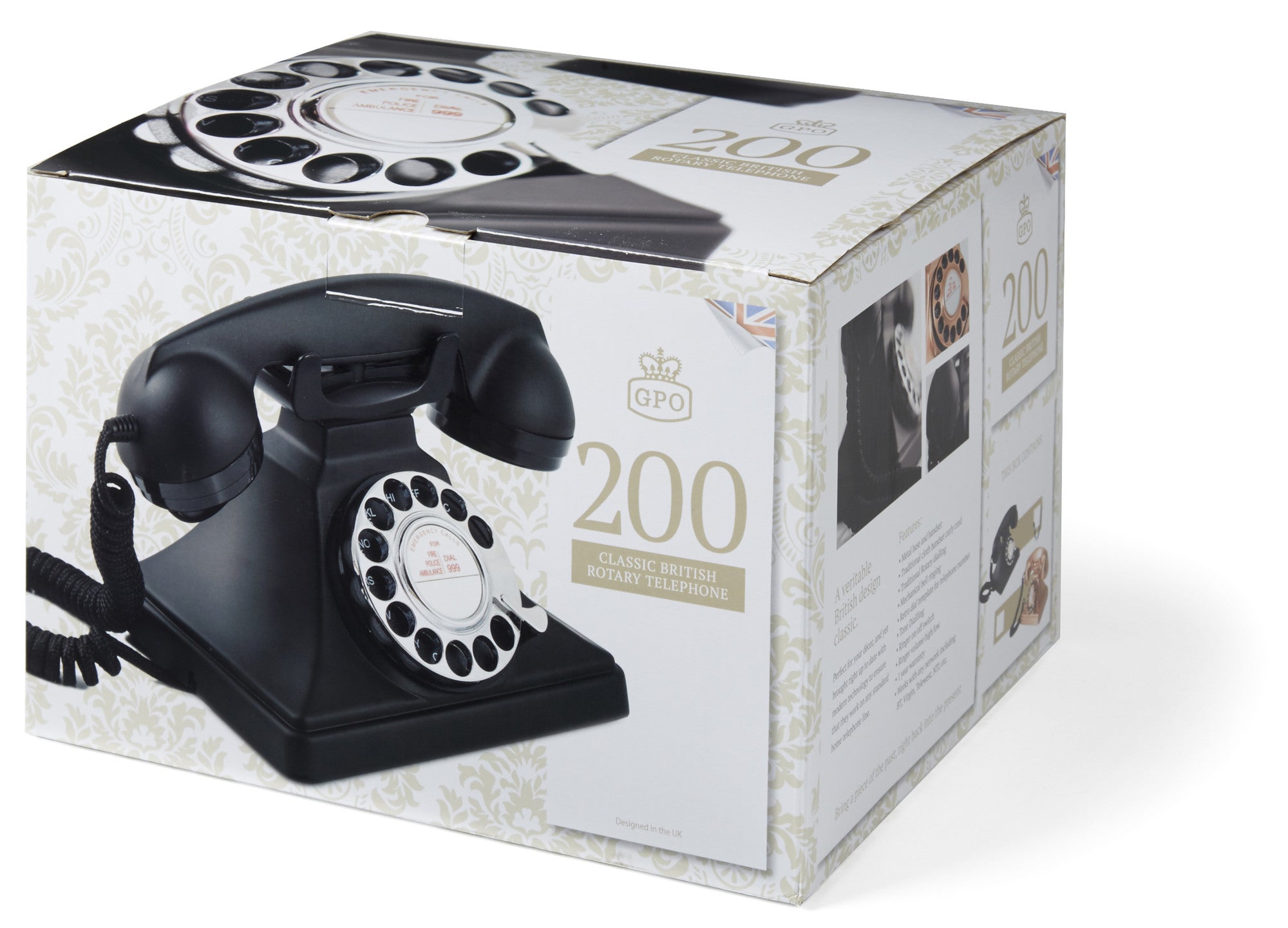 GPO Retro 200 Rotary Telephone - Black-3