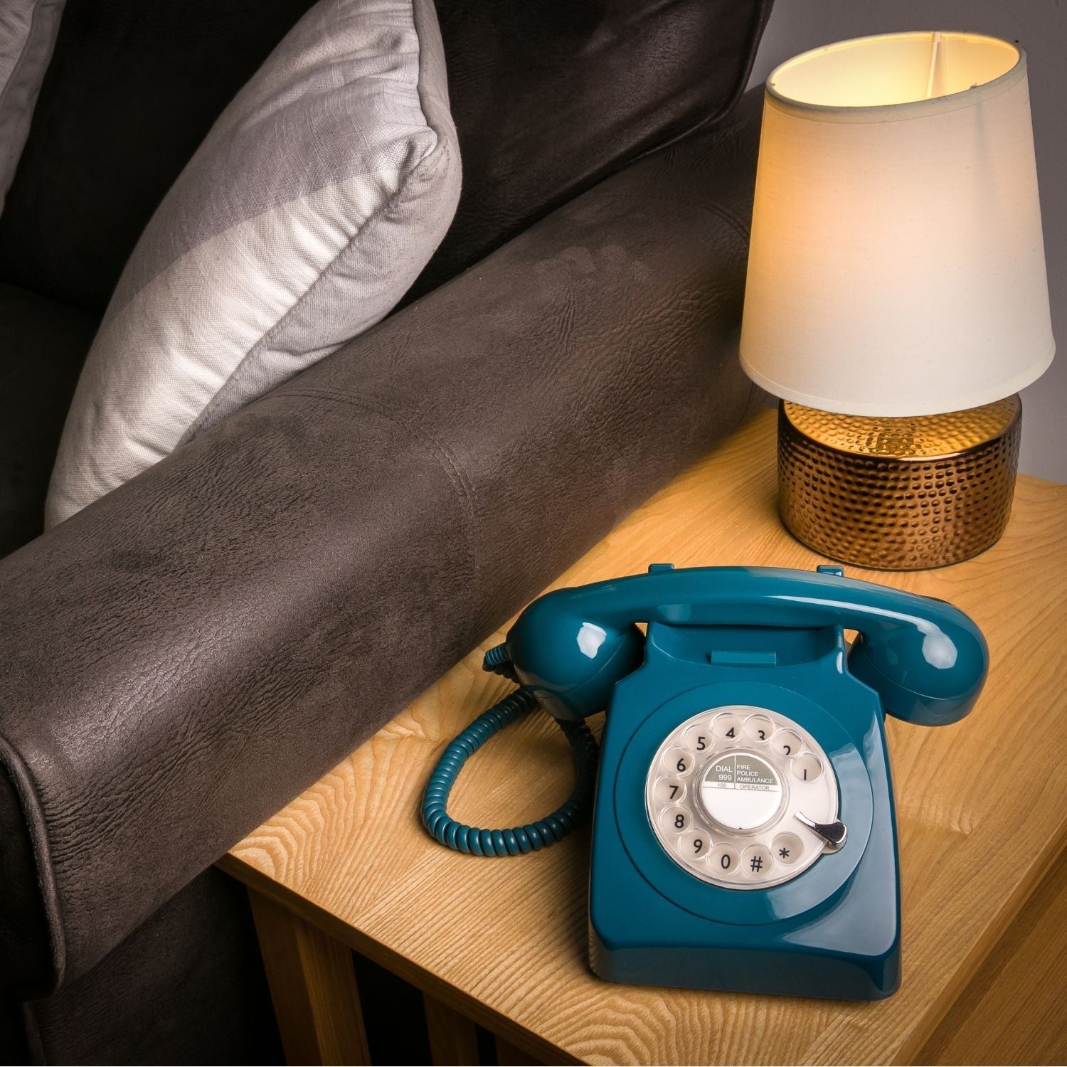 GPO Retro 746 Rotary Telephone - Azure Blue-1