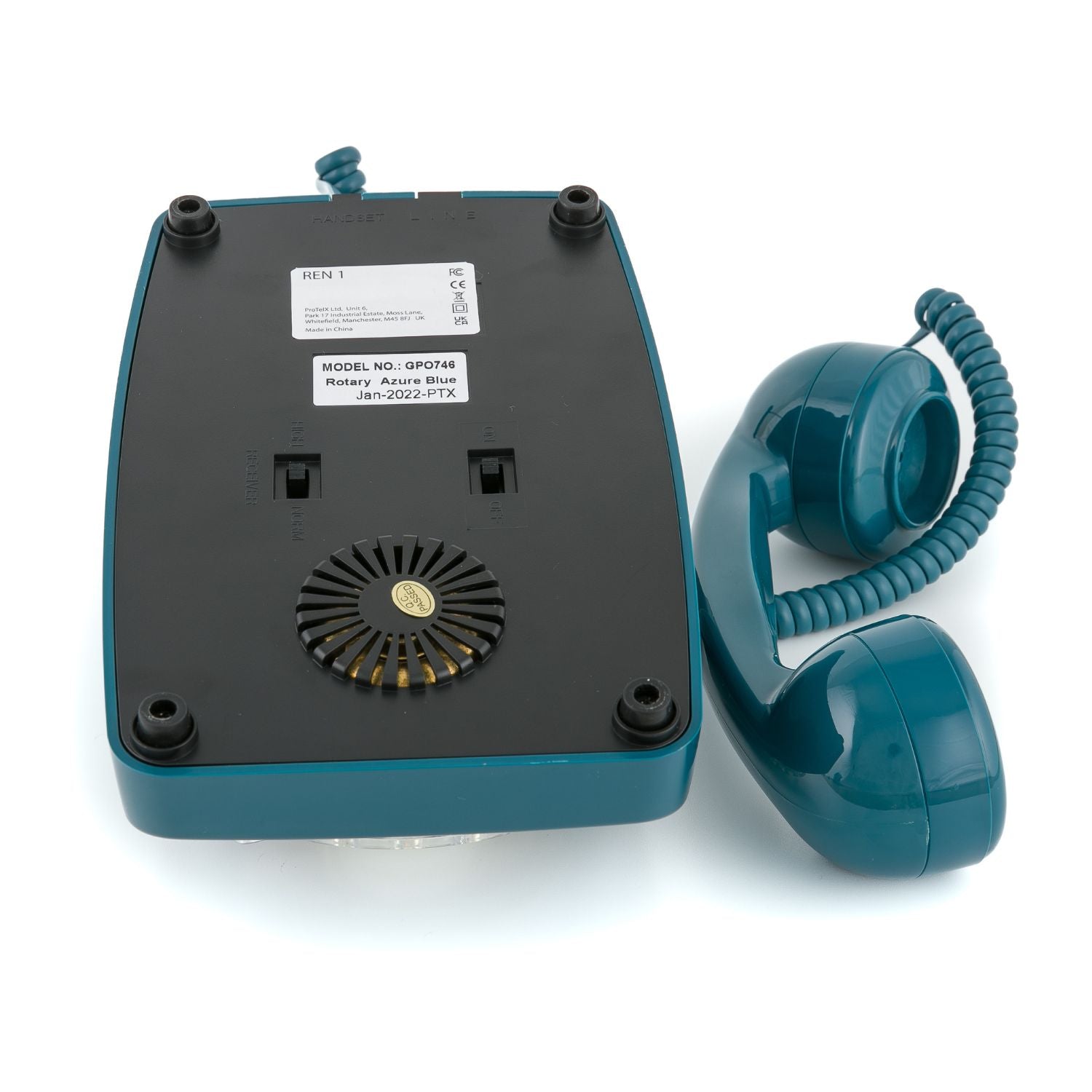 GPO Retro 746 Rotary Telephone - Azure Blue-3