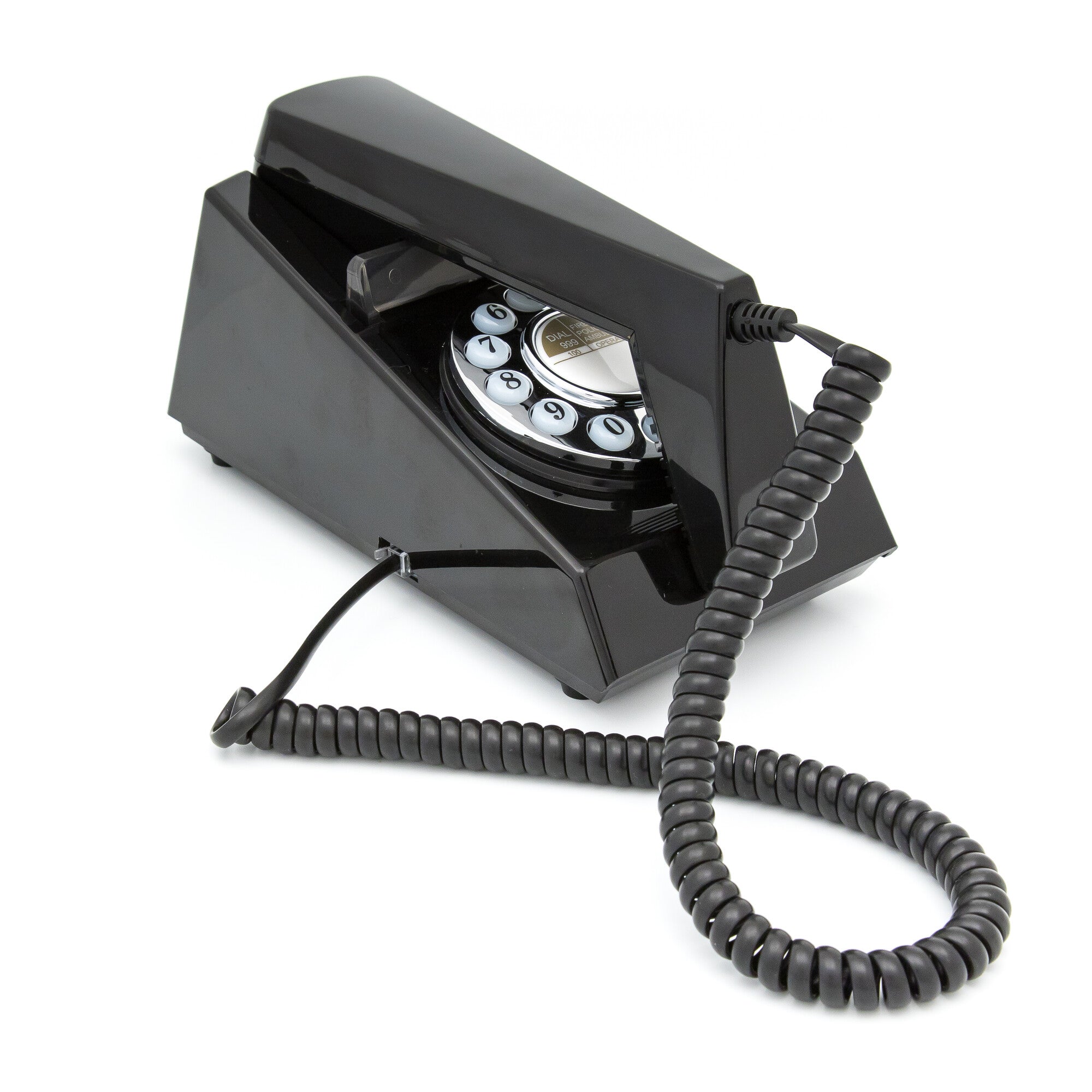 GPO Retro Trim Phone Push Button - Black-0
