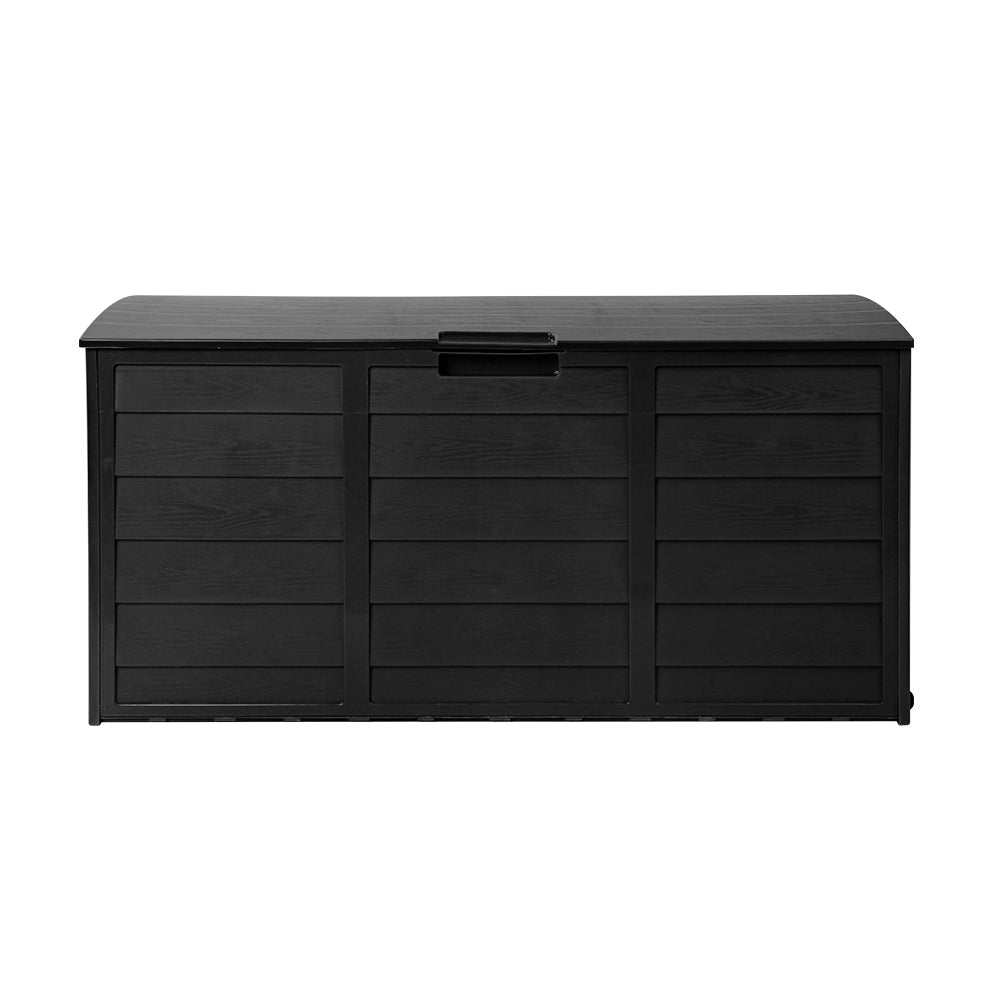 Gardeon 290L Outdoor Storage Box - All Black-2