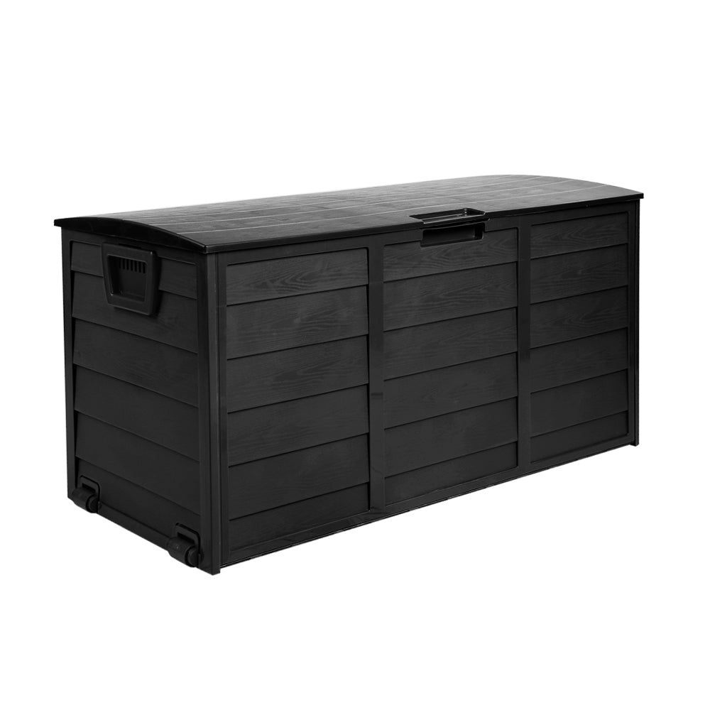 Gardeon 290L Outdoor Storage Box - All Black-3