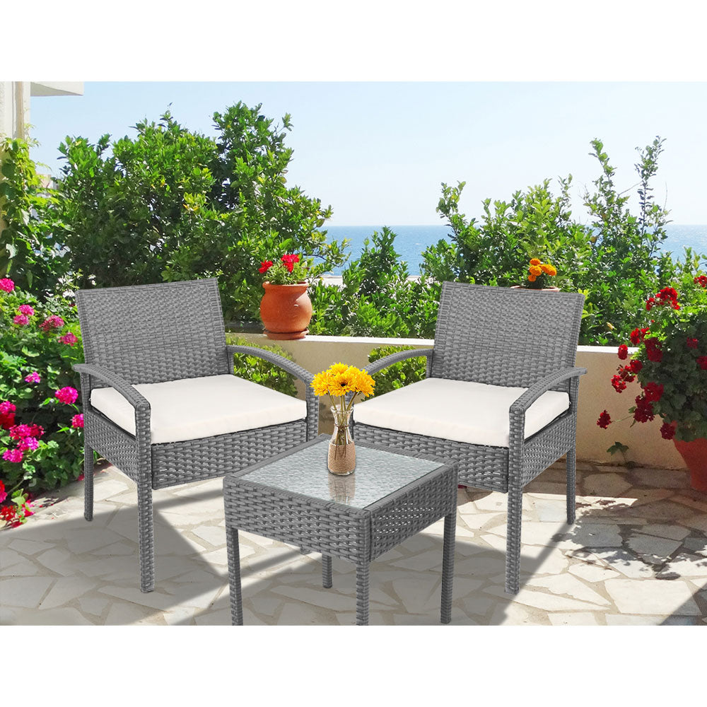 Gardeon 3-piece Outdoor Set - Grey-11