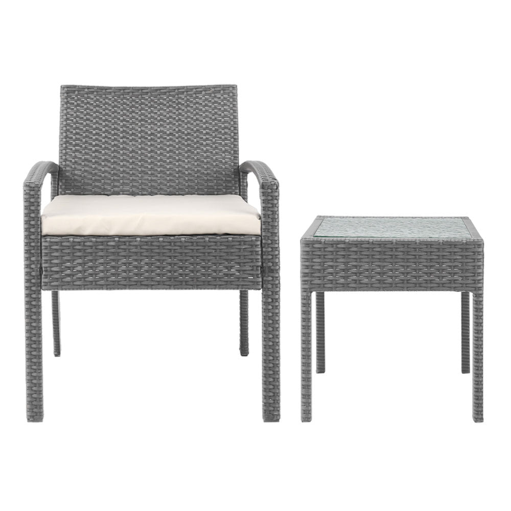 Gardeon 3-piece Outdoor Set - Grey-2