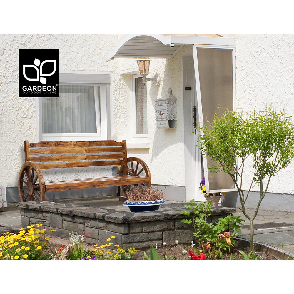 Gardeon Garden Bench Wooden Wagon Chair 3 Seat Outdoor Furniture Backyard Lounge-10