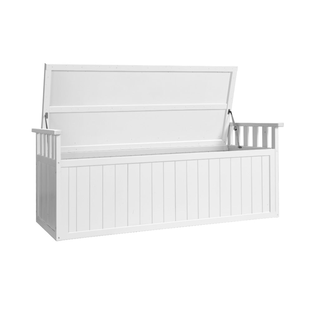 Gardeon Outdoor Storage Box Wooden Garden Bench 129cm Chest Tool Toy Sheds XL-3