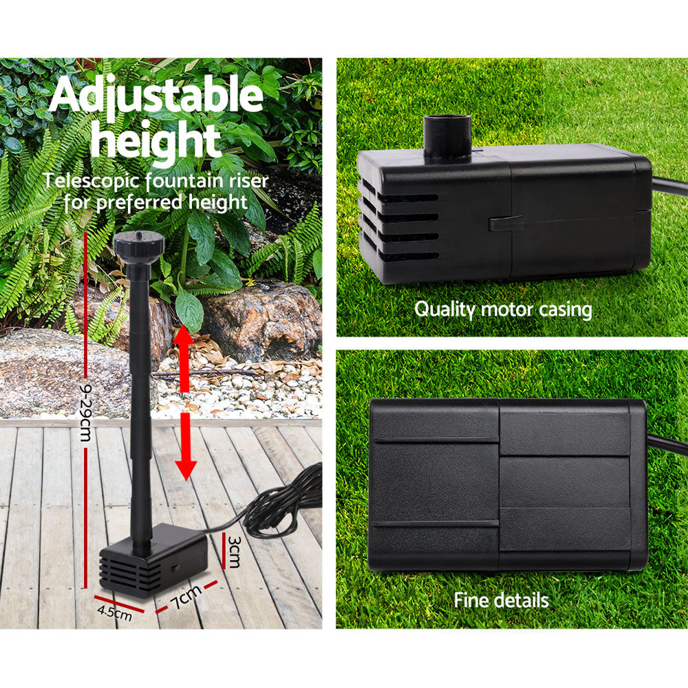 Gardeon Solar Pond Pump Powered Water Outdoor Submersible Fountains Filter 4.6FT-2