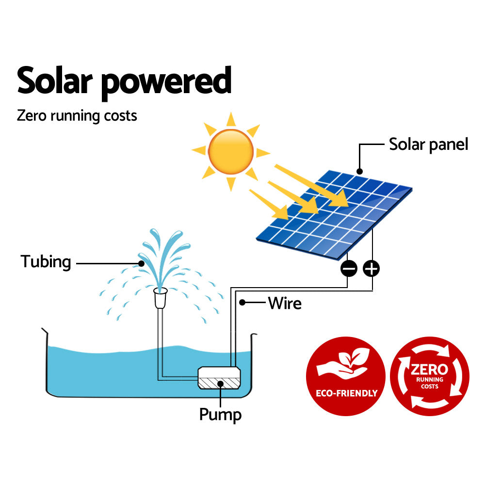 Gardeon Solar Pond Pump Powered Water Outdoor Submersible Fountains Filter 4.6FT-5