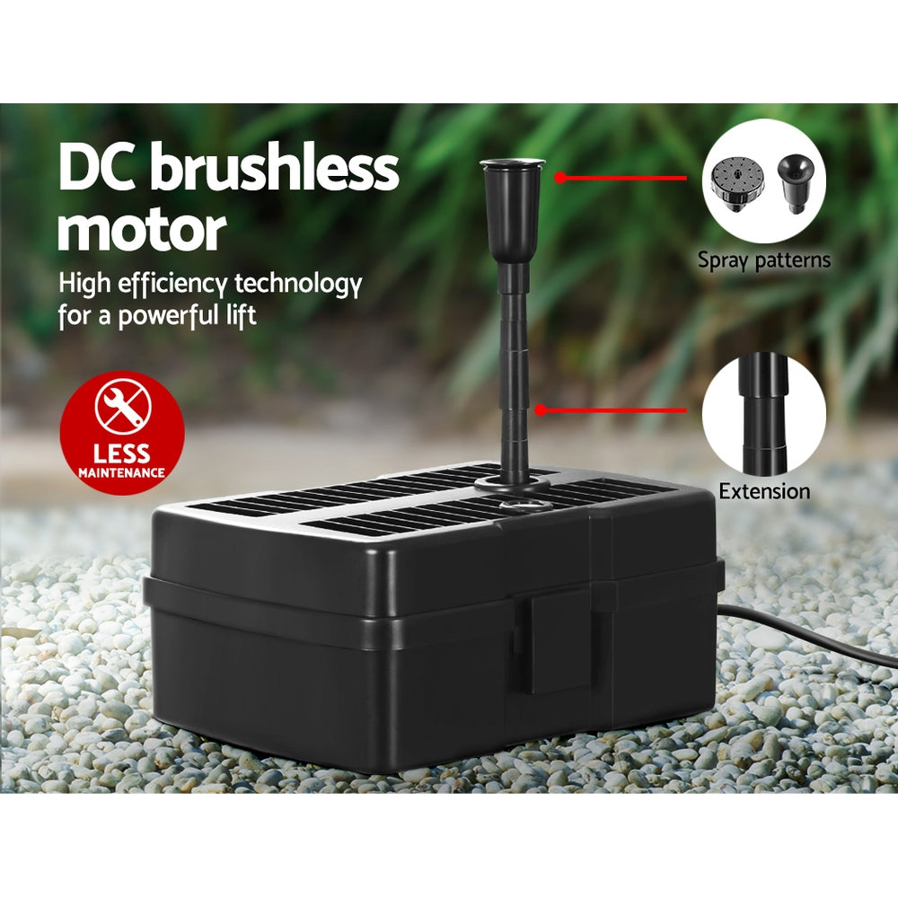 Gardeon Solar Pond Pump with Eco Filter Box Water Fountain Kit 4.6FT-6