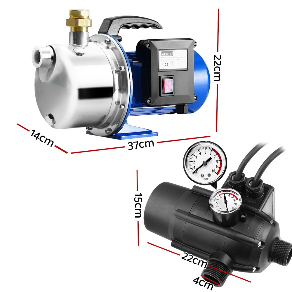Giantz Garden Water Pump Jet High Pressure Stage Controller Garden Irrigation-1