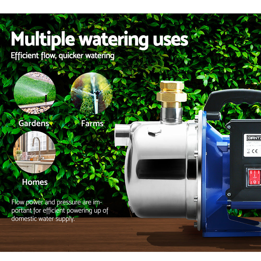 Giantz Water Pump High Pressure 1100W Stage Jet Rain Tank Pond Garden Irrigation-3