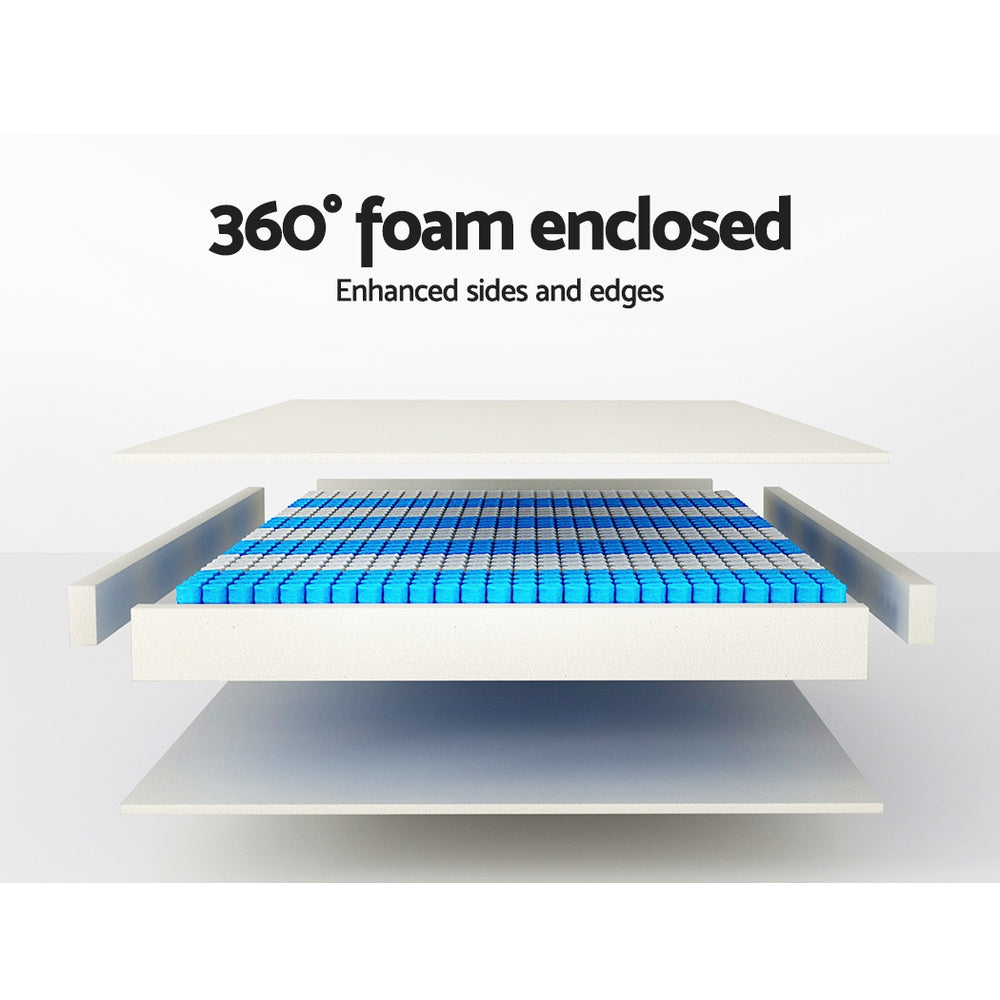 Giselle 35CM KING Mattress Bed 7 Zone Dual Euro Top Pocket Spring Medium Firm-5