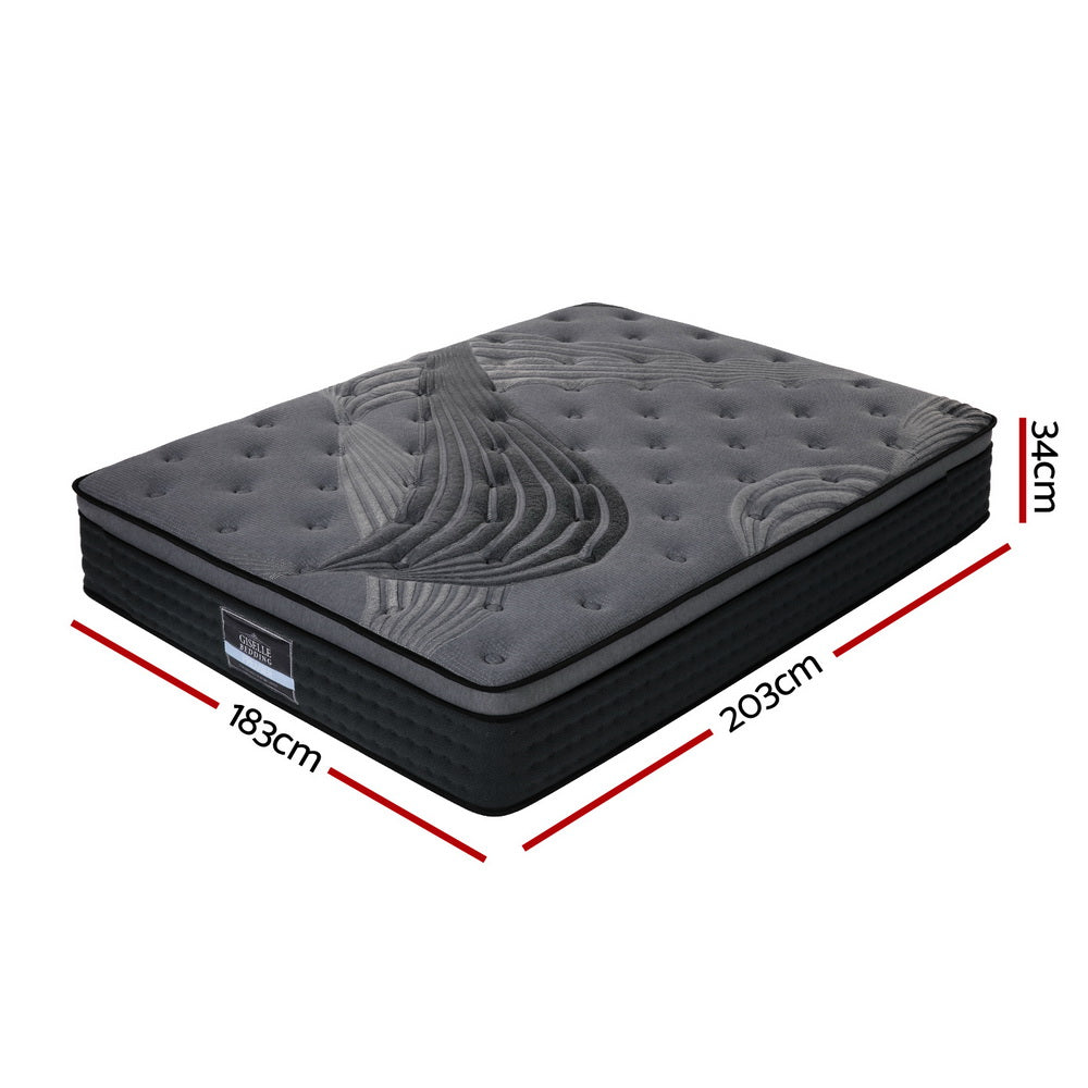Giselle Bedding Alanya Euro Top Pocket Spring Mattress 34cm Thick King-1