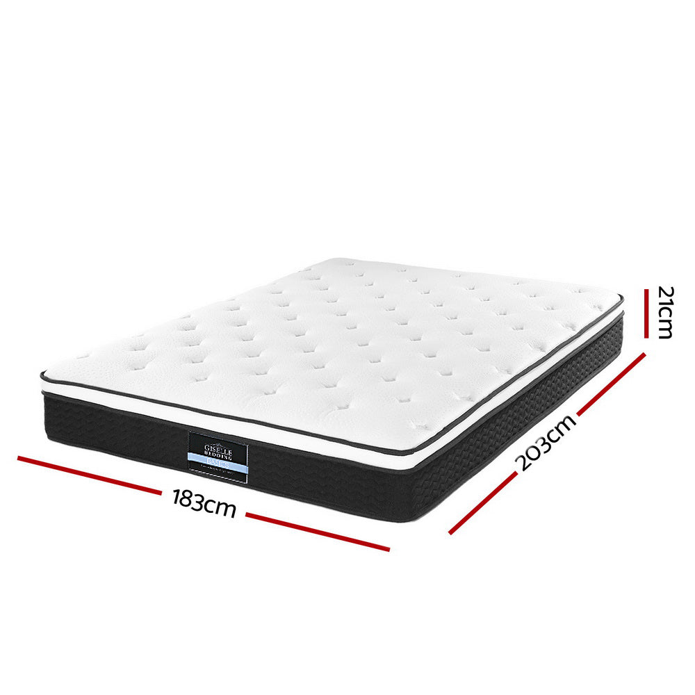 Giselle Bedding Bonita Euro Top Bonnell Spring Mattress 21cm Thick King-1
