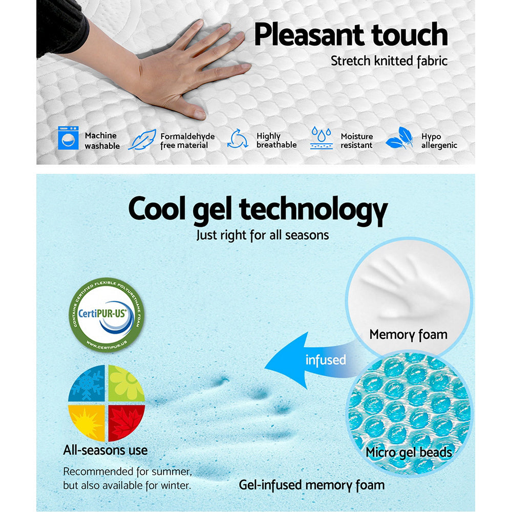 Giselle Bedding Double Size Memory Foam Mattress Cool Gel without Spring-5