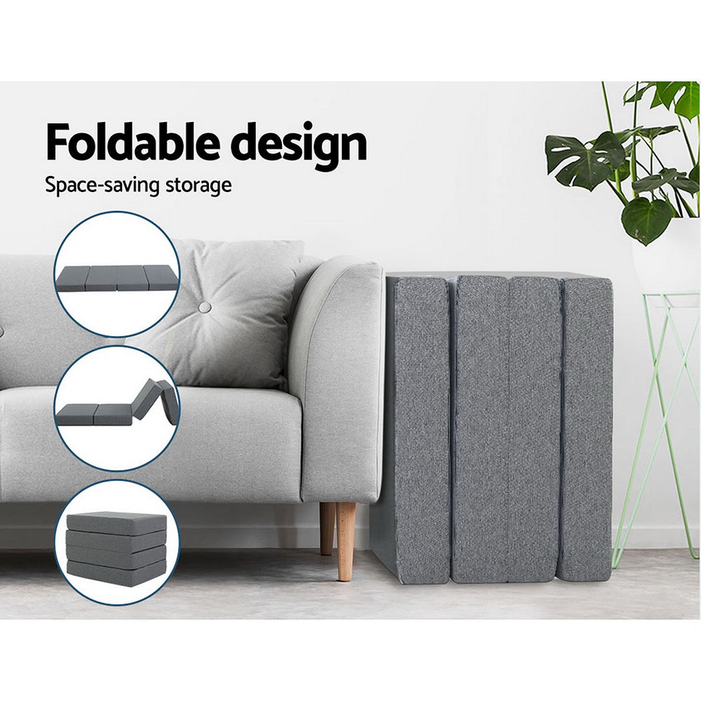 Giselle Bedding Folding Mattress Camping Foldable Portable Mattress Floor Bed-5