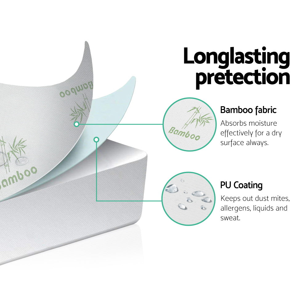 Giselle Bedding Giselle Bedding Bamboo Mattress Protector Single-4