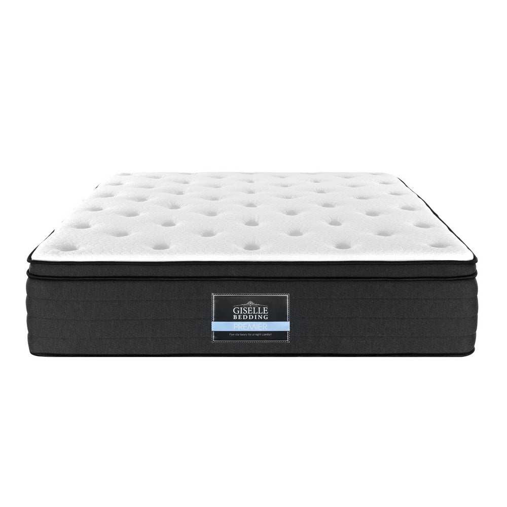 Giselle Bedding KING Mattress Bed 7 Zone Euro Top Pocket Spring Firm Foam-2