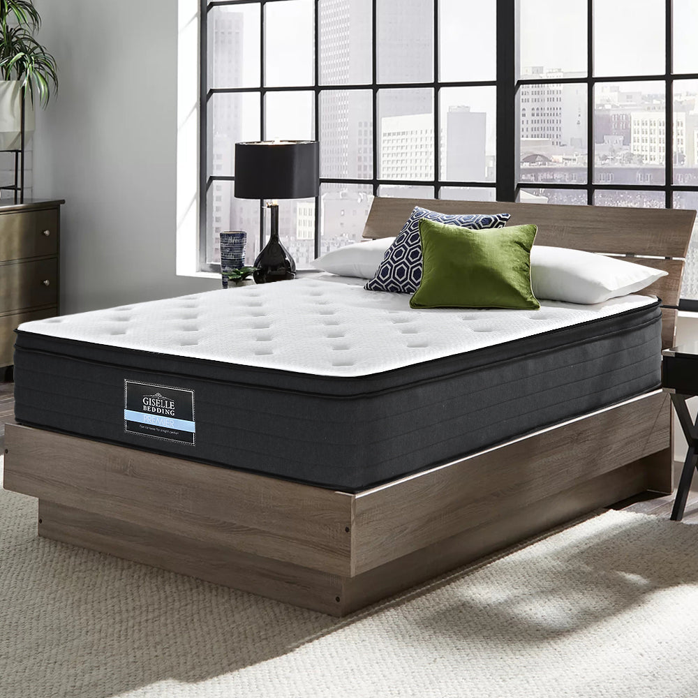 Giselle Bedding KING Mattress Bed 7 Zone Euro Top Pocket Spring Firm Foam-7