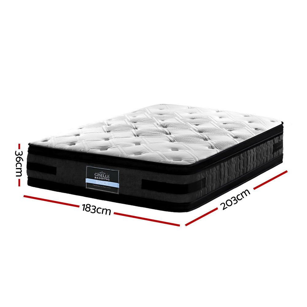 Giselle Bedding Luna Euro Top Cool Gel Pocket Spring Mattress 36cm Thick King-1