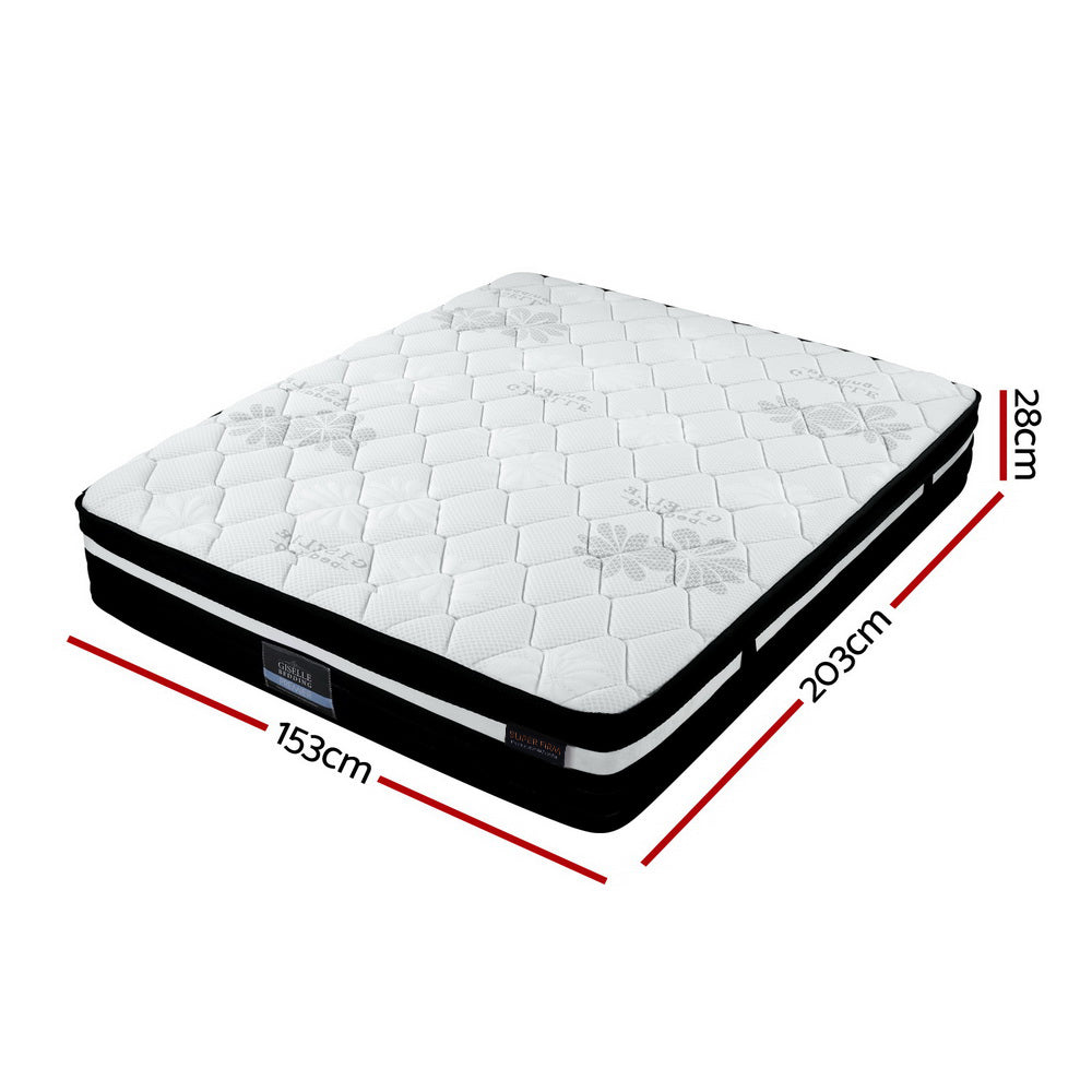 Giselle Bedding Regine Euro Top Pocket Spring Mattress 28cm Thick - Queen-1