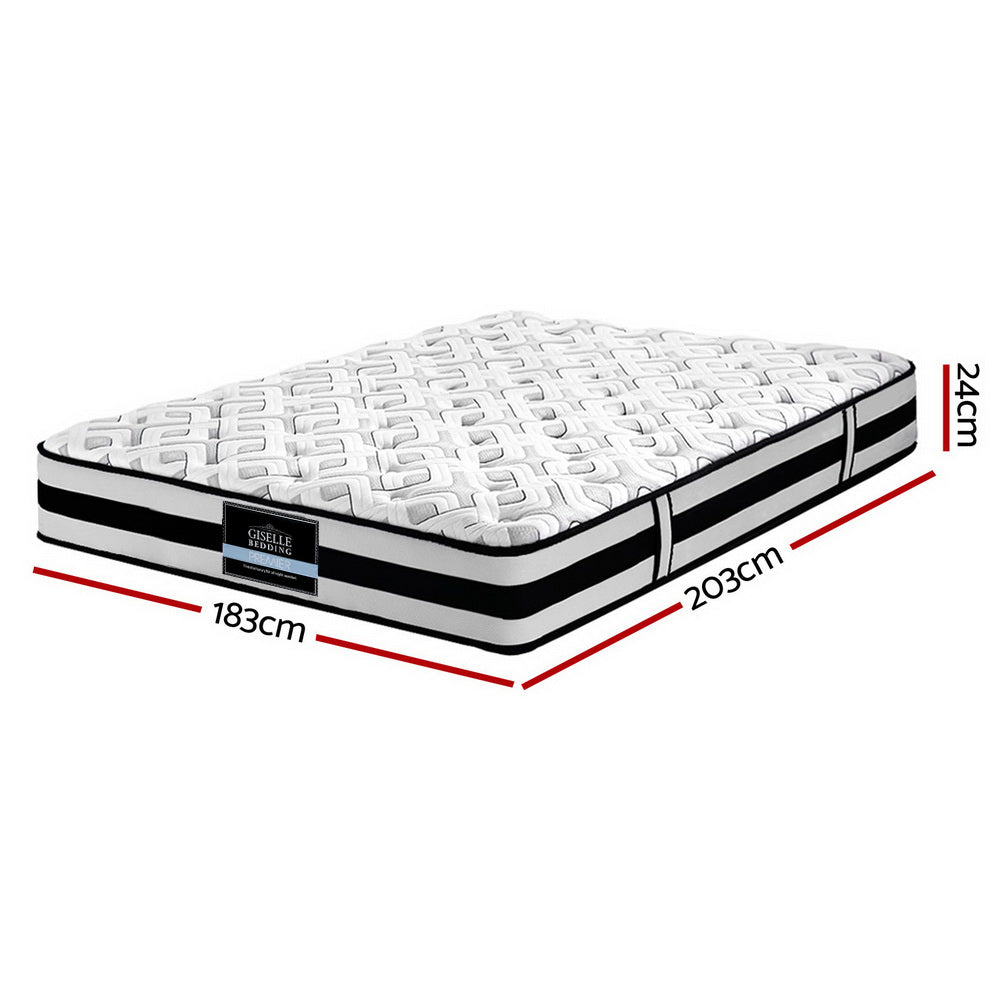 Giselle Bedding Rumba Tight Top Pocket Spring Mattress 24cm Thick King-1