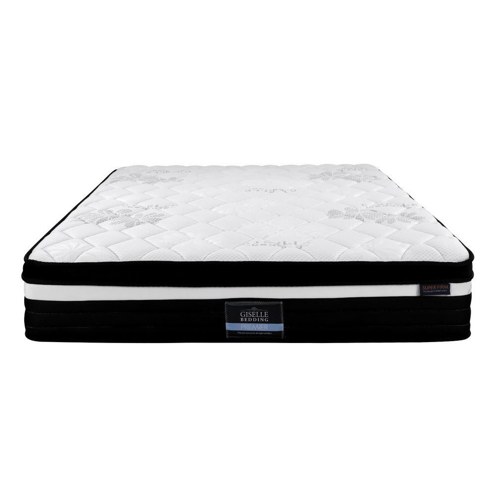 Giselle King Bed Mattress Size Extra Firm 7 Zone Pocket Spring Foam 28cm-2