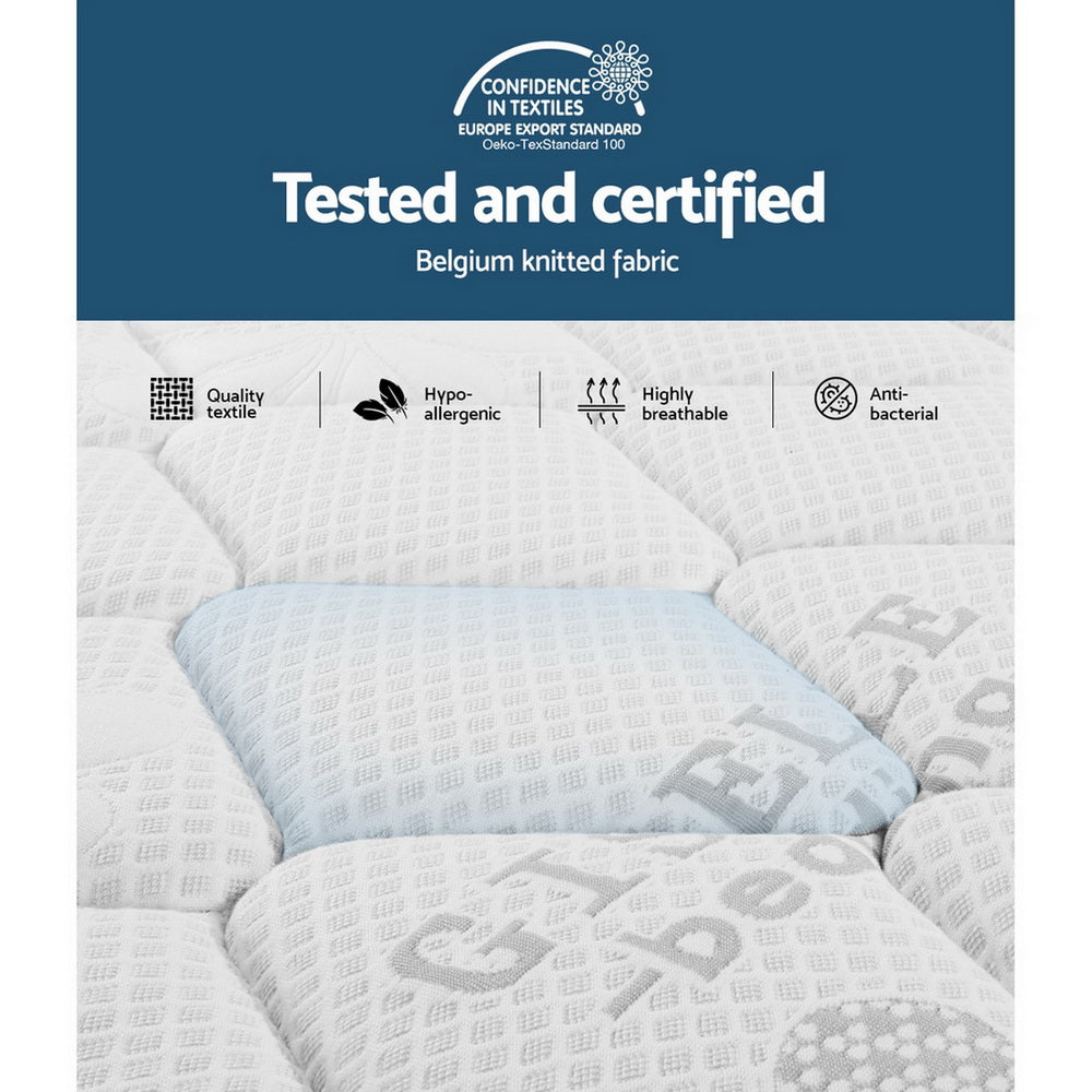 Giselle King Bed Mattress Size Extra Firm 7 Zone Pocket Spring Foam 28cm-5