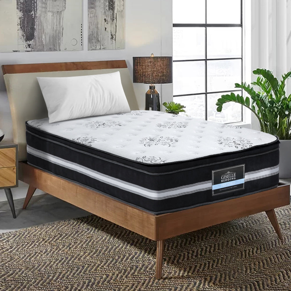 Giselle King Single Size Mattress Bed COOL GEL Memory Foam Eurotop Pocket Spring-7