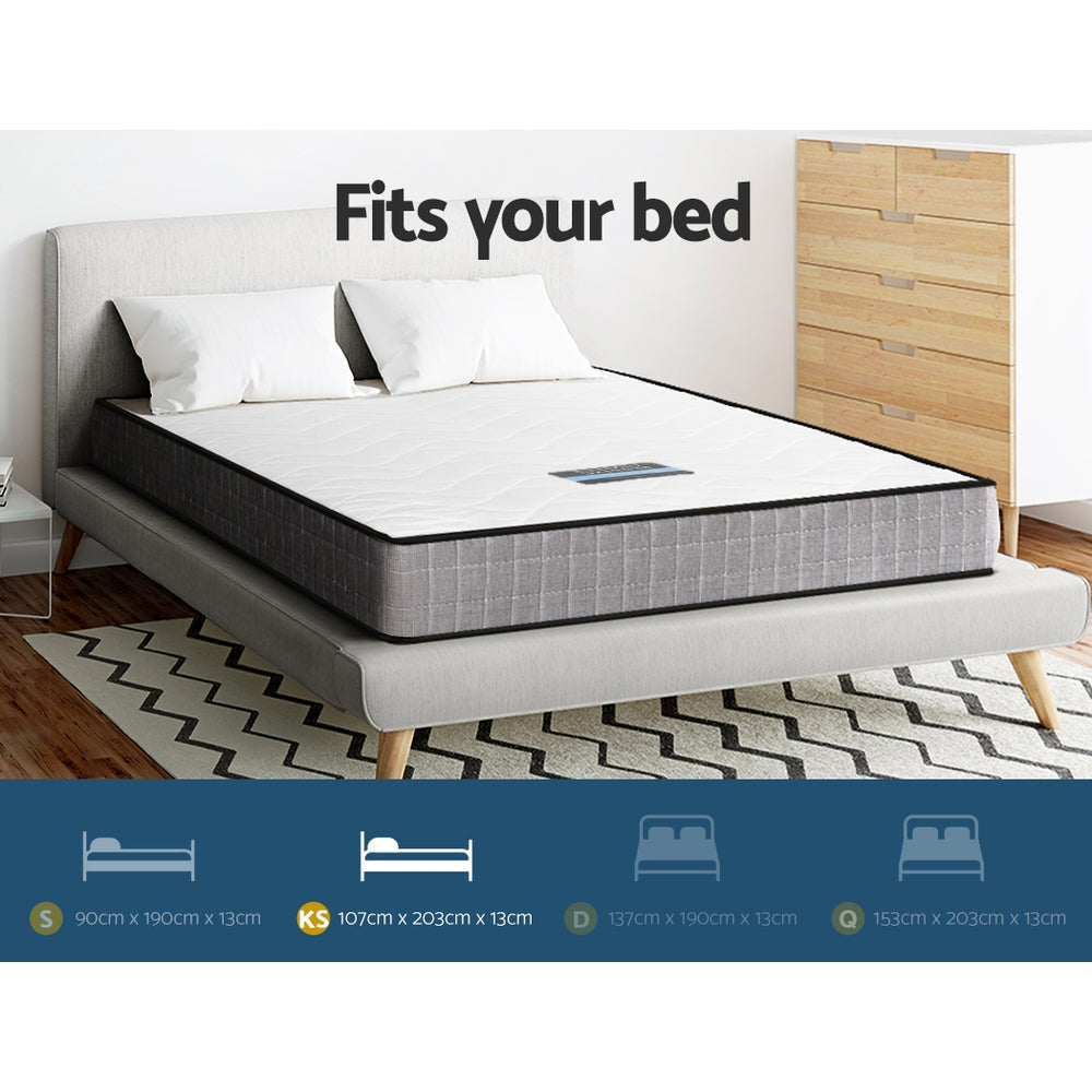 Giselle Mattress Medium Firm Mattresses Tight Top Bed Bonnel Spring 13cm KS-6