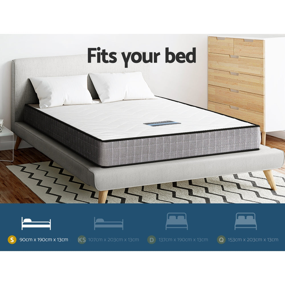 Giselle Mattress Medium Firm Mattresses Tight Top Bed Bonnel Spring 13cm SINGLE-6