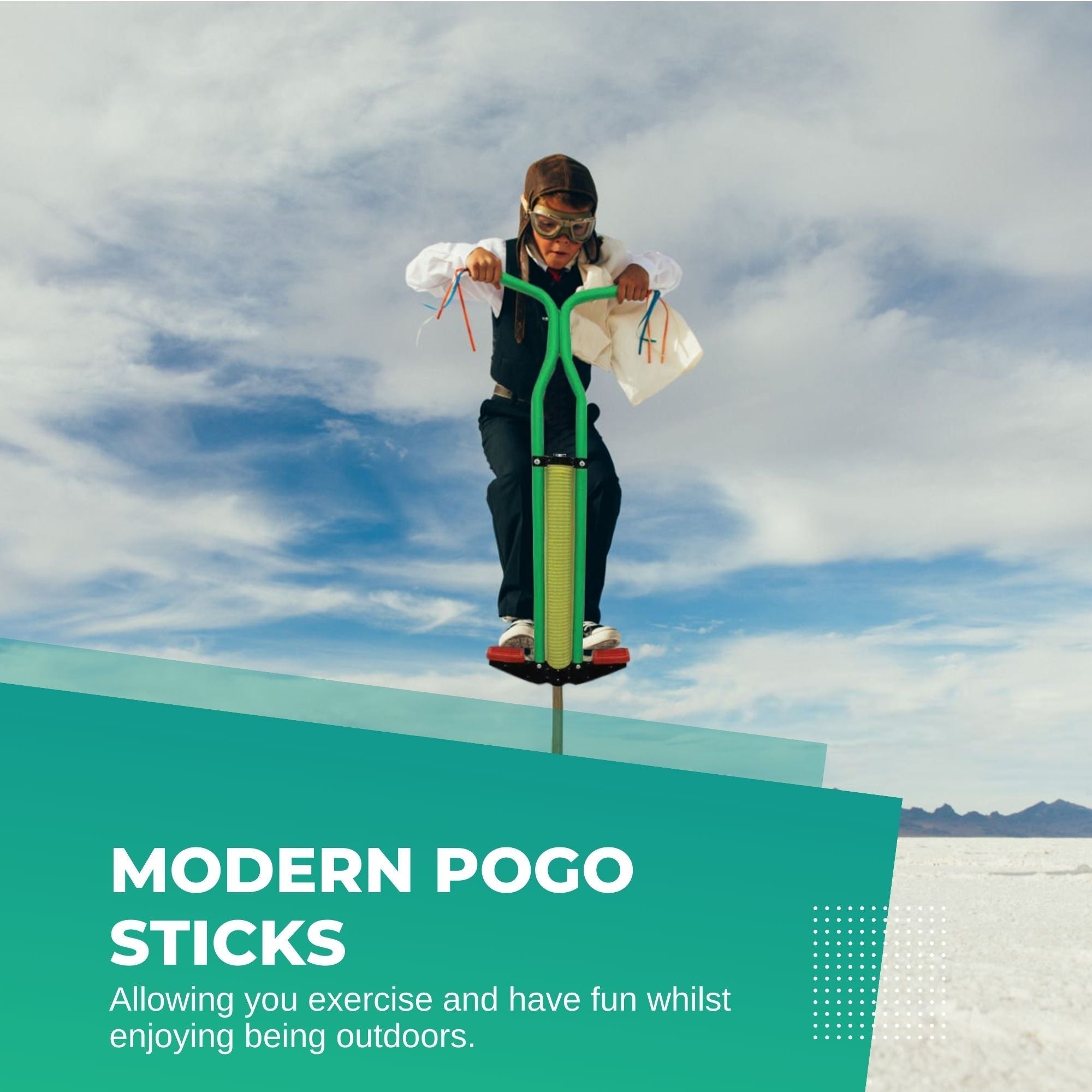 Green Pogo Stick Kids - Childrens Jumping Jackhammer Exercise Hopper Toy-7