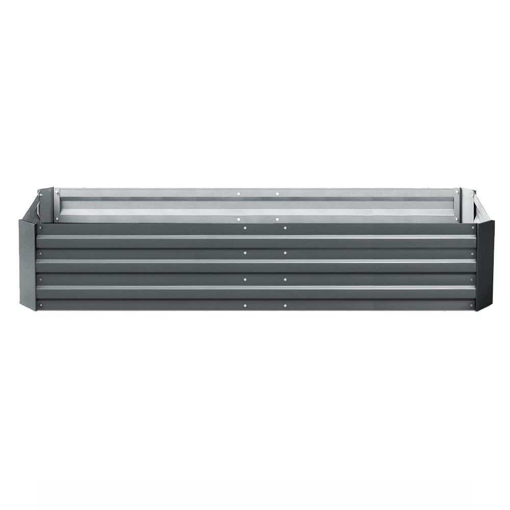 Greenfingers Galvanised Steel Raised Garden Bed Instant Planter 210 x 90 Aluminium-2